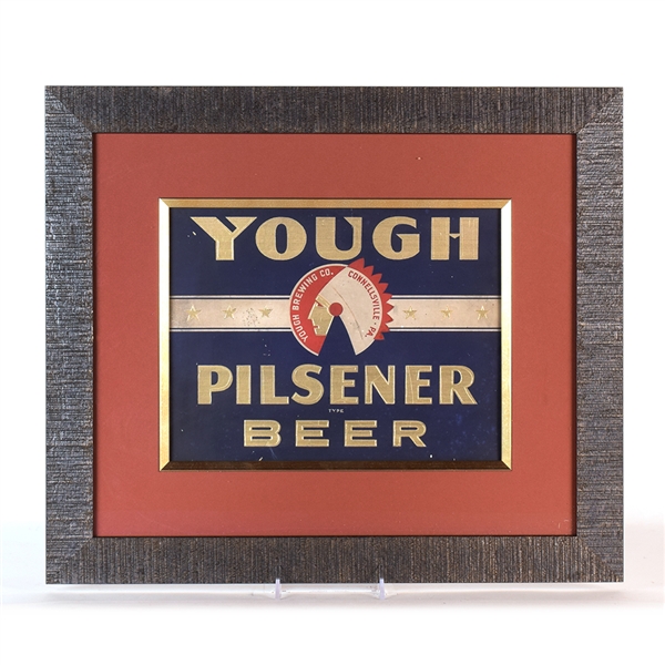 Yough Pilsener Beer 1930s Cardboard Sign RARE