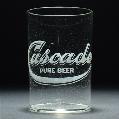 Cascade Beer Pre-Prohibition Etched Drinking Glass