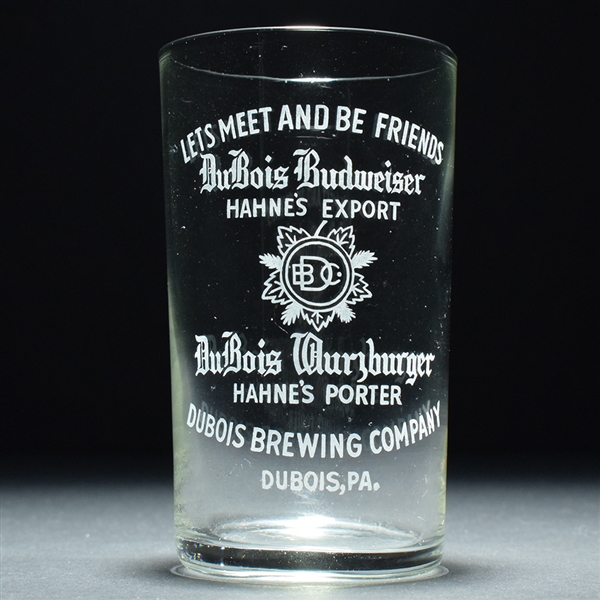 Du Bois Budweiser Hahnes Wurtzburger Pre-Pro Etched Glass