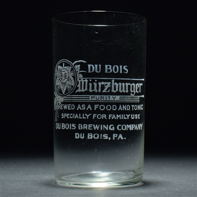 Du Bois Wurtzburger Pre-Prohibition Etched  Glass SCARCE