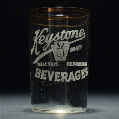 Keystone Beverages Prohibition Era Etched Drinking Glass