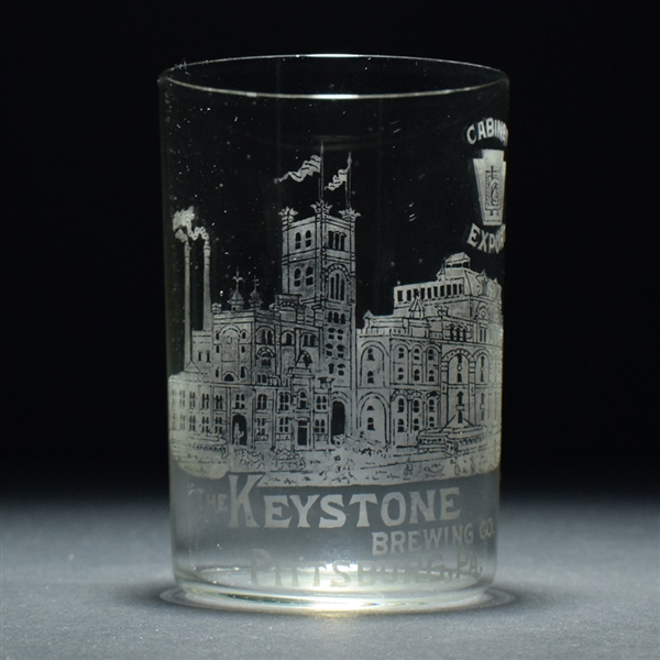 Keystone Brewing Co Pre-Prohibition Factory Scene Etched Glass