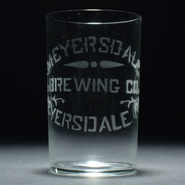 Meyersdale Brewing Pre-Prohibition Etched Glass SCARCE