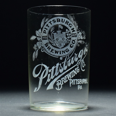 Pittsburgh Brewing Pre-Prohibition Etched Glass SCARCE