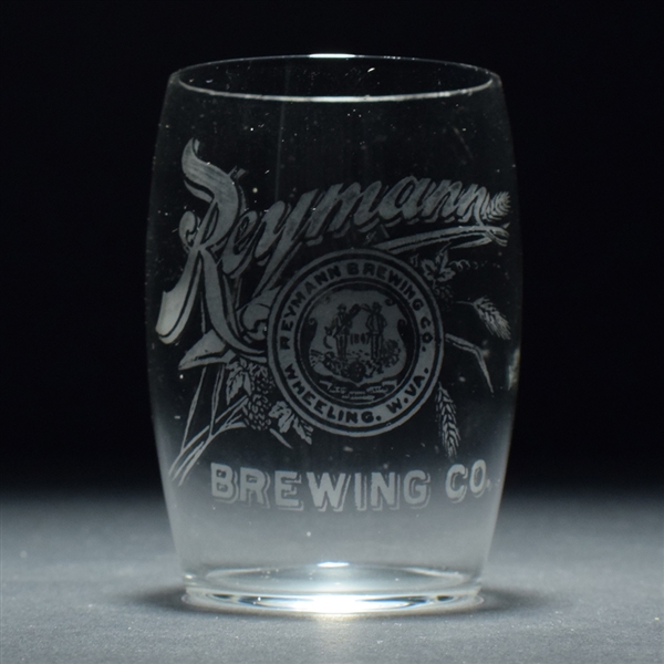 Reymann Brewing Pre-Prohibition Etched Glass WHEELING WV