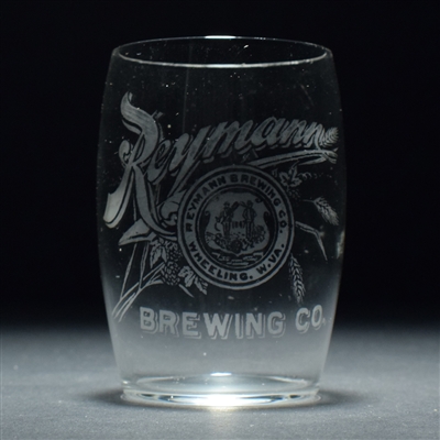 Reymann Brewing Pre-Prohibition Etched Glass WHEELING WV