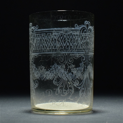 W L Orris Lager Pre-Pro Etched Glass MEADVILLE