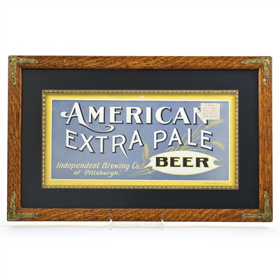 American Extra Pale Beer Pre-Pro Celluloid Over? Cardboard Sign RARE