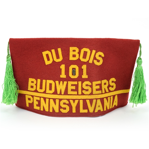 Du Bois Budweisers 1950s Felt Cap With Tassels and Tie Tack