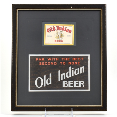 Old Indian 1930s Label and Cardboard Sign INDIANA PA