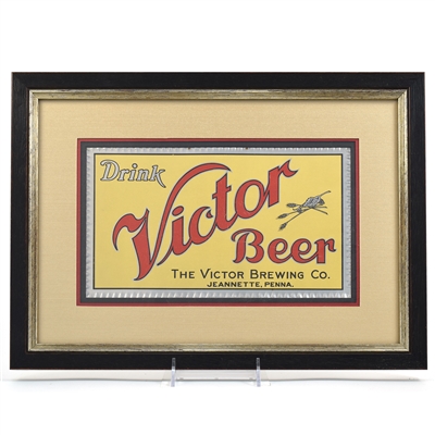 Victor Beer 1930s Aluminum Sign LIKELY LEYSE RARE