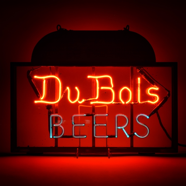 Du Bois Beers 1930s Encased Neon Sign MEET BE FRIENDS RARE