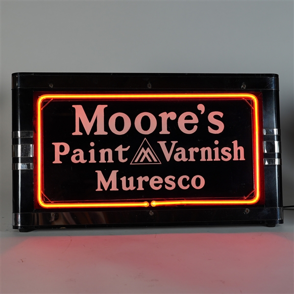 Moores Paint Varnish Muresco Illuminated Neon Sign