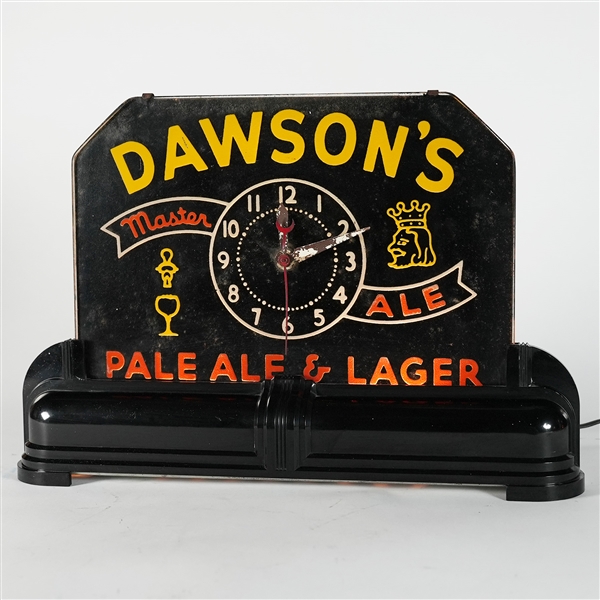 Dawsons Master Pale Ale Lager Illuminated Back Bar Clock