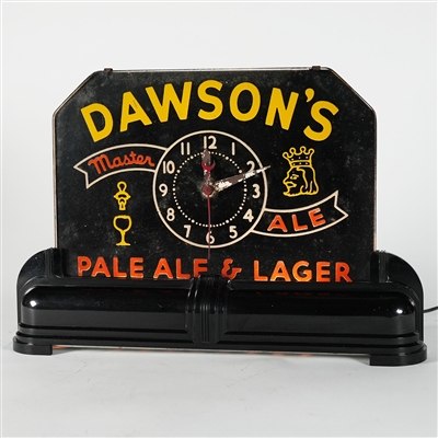 Dawsons Master Pale Ale Lager Illuminated Back Bar Clock