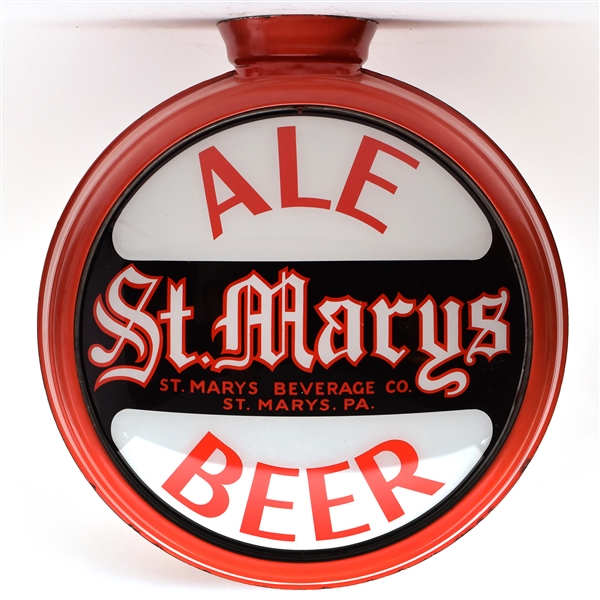 St Marys Ale-Beer 1930s 2-sided RPG Illuminated Globe Sign RARE