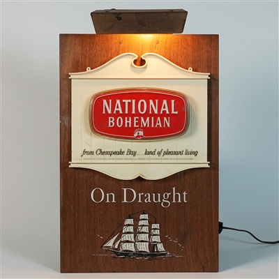 National Bohemian On Draught Chesapeake Bay Nautical Scene Illuminated Sign