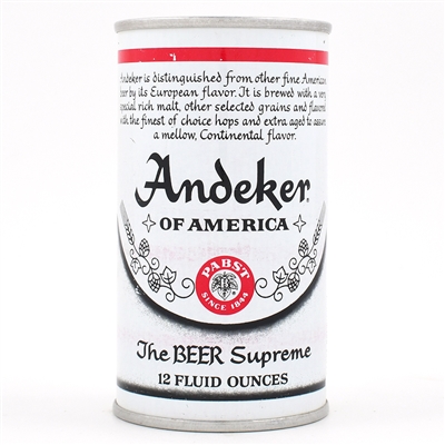 Andeker Beer Test Pull Tab ACTUAL 225-19