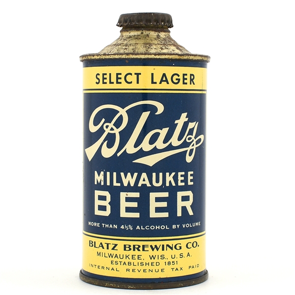 Blatz Beer Cone Top CLEAN 153-12