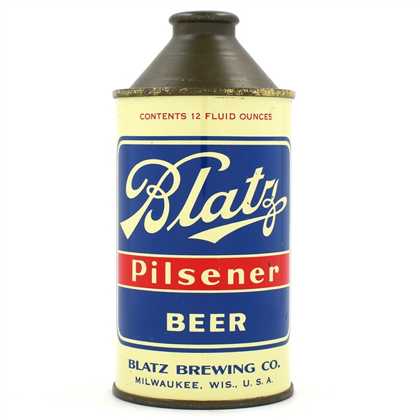 Blatz Pilsener Beer Cone Top SHARP 153-28