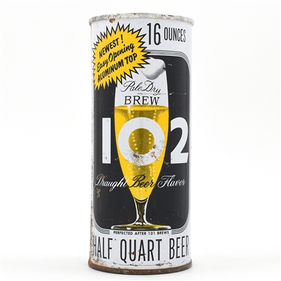 Brew 102 Beer 16 Ounce Soft Top Flat Top DRAUGHT FLAVOR RARE UNLISTED