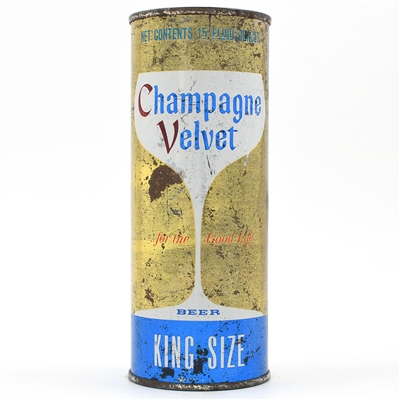 Champagne Velvet Beer 15 OUNCE Flat Top 227-32 SCARCE