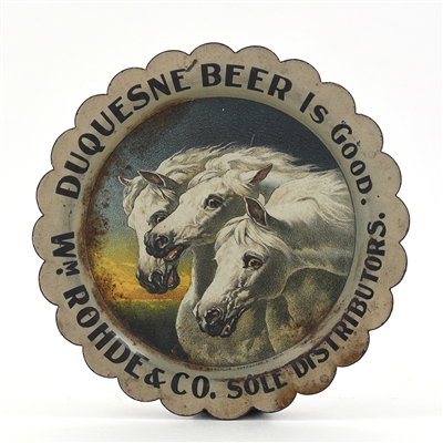 Duquesne Beer Wm Rhode Dist Pre-Prohibition Tip Tray HORSES SCARCE