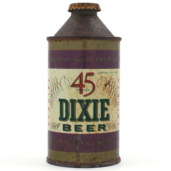 Dixie 45 Beer Cone Top NON-IRTP 159-19