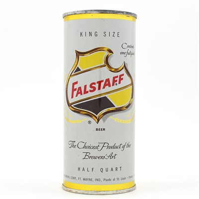 Falstaff Beer 16 Ounce Flat Top FT WAYNE 229-11 NEAR MINT