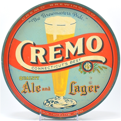 Cremo Ale-Lager 1930s Serving Tray SCARCE