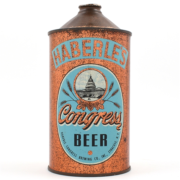 Haberles Congress Beer Quart Cone Top 211-13 SCARCE