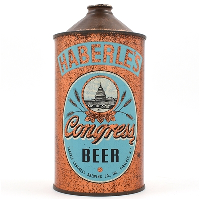 Haberles Congress Beer Quart Cone Top 211-13 SCARCE