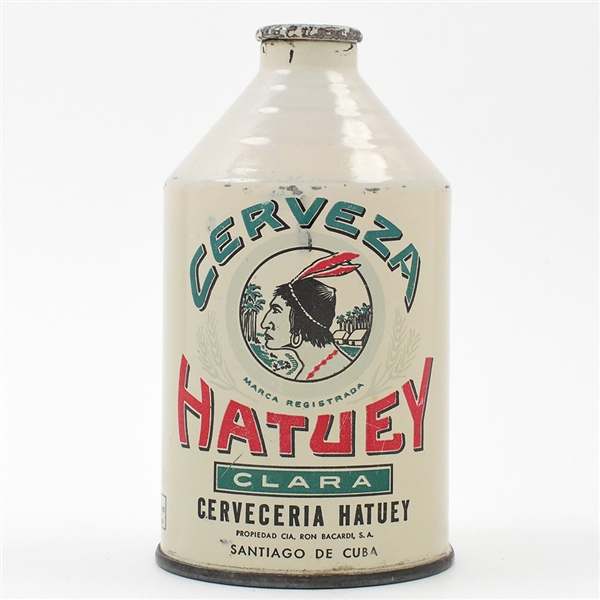 Hatuey Cerveza Cuban Crowntainer SCARCE CLEAN