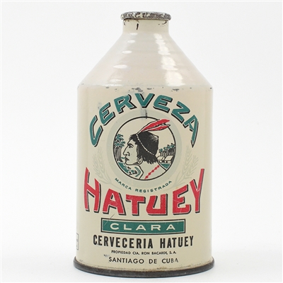 Hatuey Cerveza Cuban Crowntainer SCARCE CLEAN