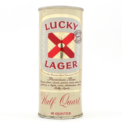 Lucky Lager Beer 16 Ounce Zip Top AZUSA 155-1 or 2 NEAR MINT