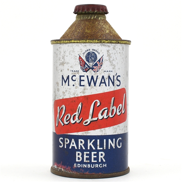 McEwans Red Label Beer Scottish Cone Top RARELY CLEAN