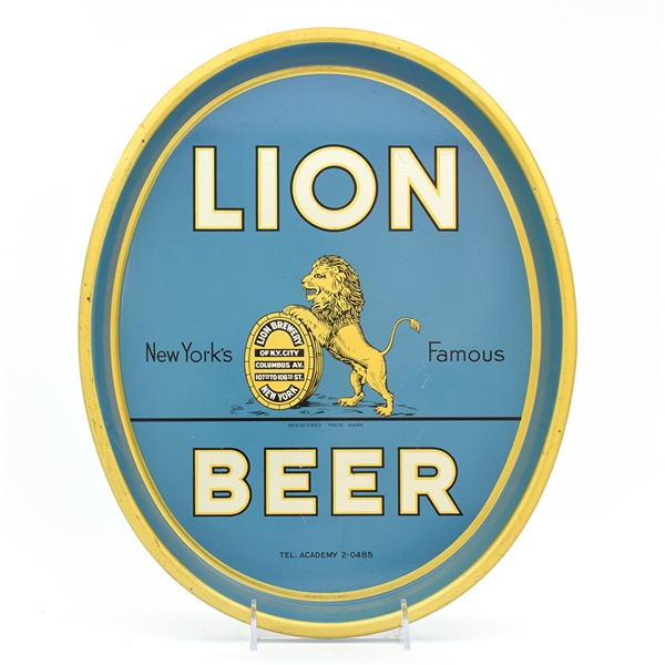 Lion Beer 1930s Oval Serving Tray