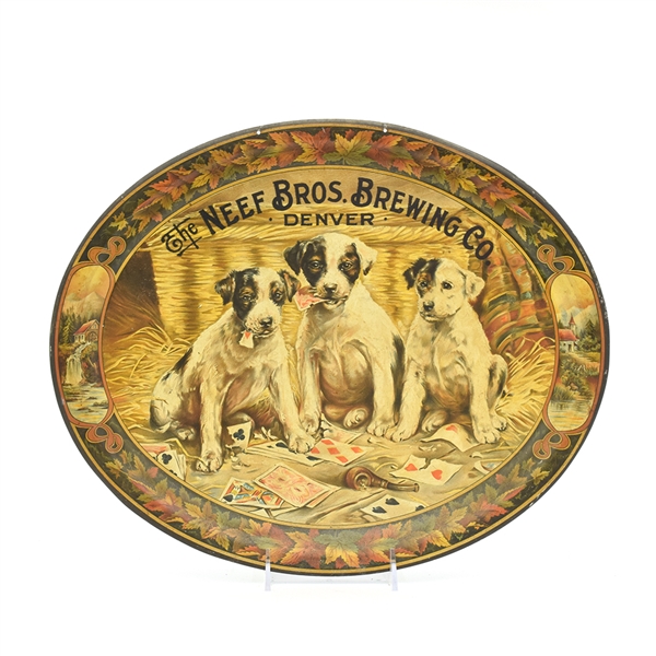 Neef Bros Pre-Prohibition Serving Tray PUPPIES DENVER