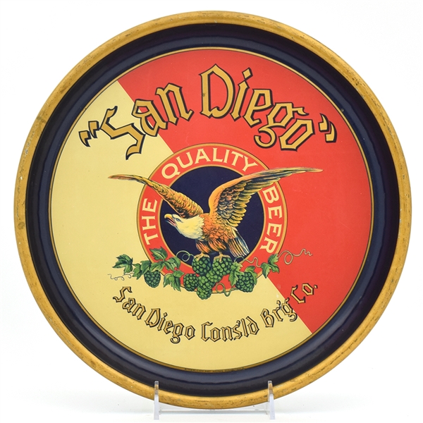 San Diego Consolidated Brewing Pre-Prohibition Serving Tray CLEAN