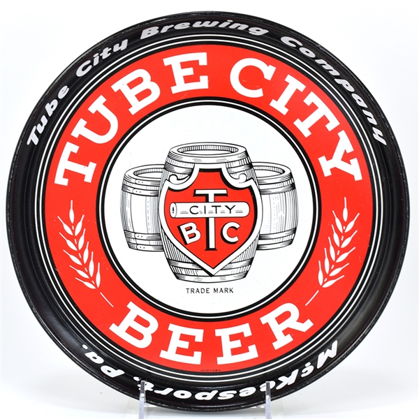 Tube City Beer 1940s Serving Tray