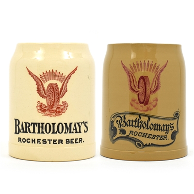 Bartholomay Brewing Pre-Prohibition Mugs Lot of 2 Different