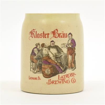 Kloster Brau Pre-Prohibition Earthenware Mug LATROBE BREWING RARE