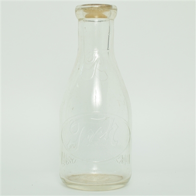 Tech Prohibition Era Embossed 1 QT Milk Bottle YOUNGSTOWN MINTY