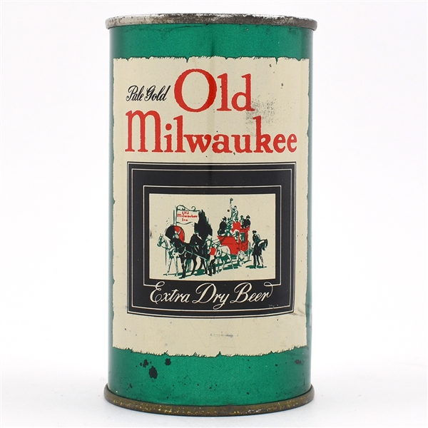 Old Milwaukee Beer Flat Top WHITE 107-23 RARE THIS CLEAN