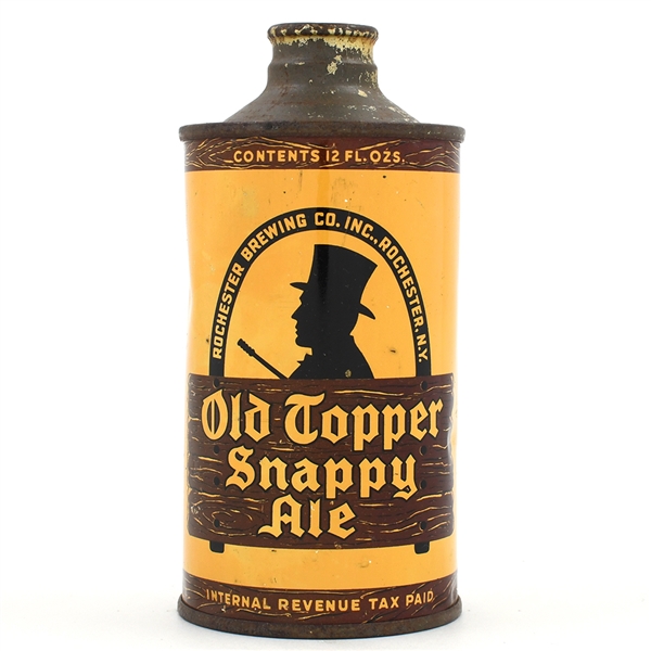 Old Topper Snappy Ale Cone Top YELLOW LETTERS 178-7