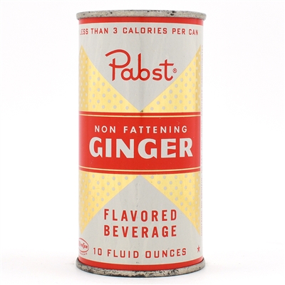 Pabst Ginger Diet Soda 10 Ounce Flat Top MINTY