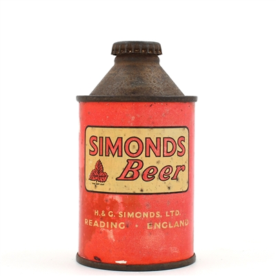 Simonds Beer English Cone Top RARE