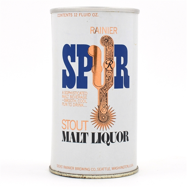 Spur Stout Malt Liquor Fan Tab RARE BLUE 125-29