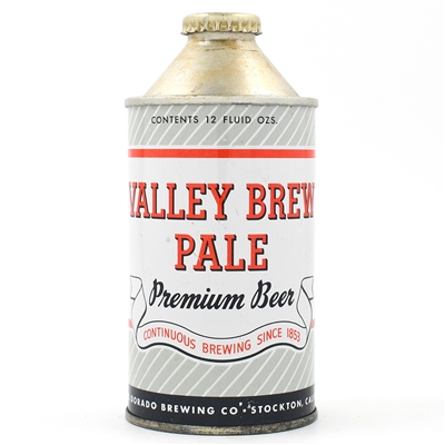 Valley Brew Pale Beer Cone Top IRTP 188-11 EXCELLENT