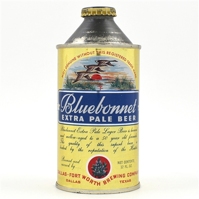 Bluebonnet Beer Cone Top NON-IRTP 153-32 MINTY